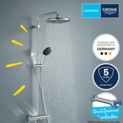 Sistema doccia con miscelatore termostatico Grohe Vitalio Start System 250