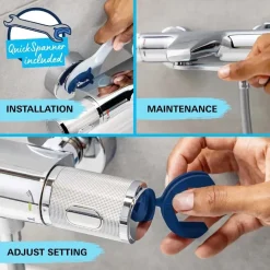 Sistema doccia con miscelatore termostatico Grohe Vitalio Start System 250