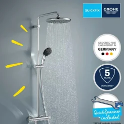 Sistema doccia con miscelatore termostatico Grohe Vitalio Start System 250