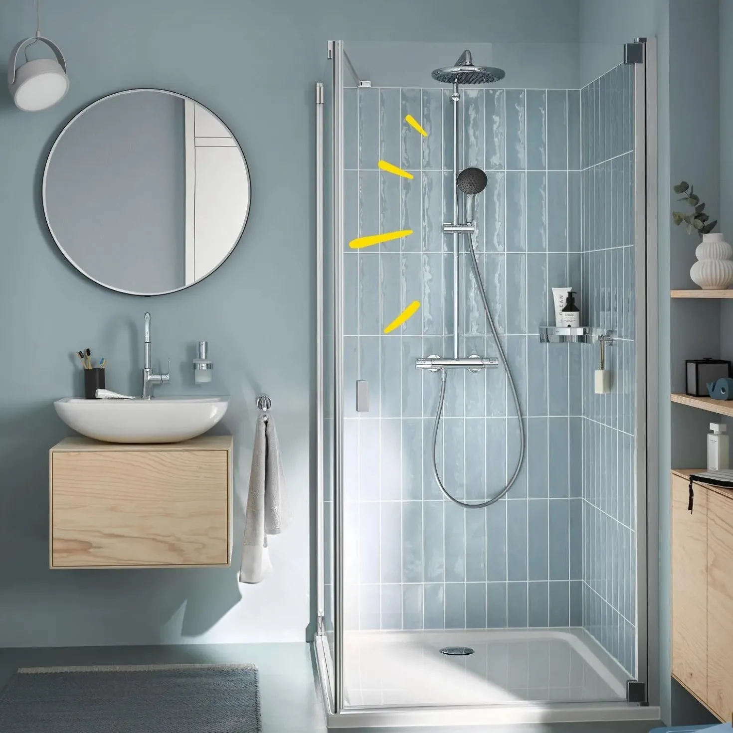 Sistema doccia con miscelatore termostatico Grohe Vitalio Start System 250