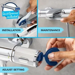 Sistema doccia con miscelatore termostatico Grohe Vitalio Comfort 250