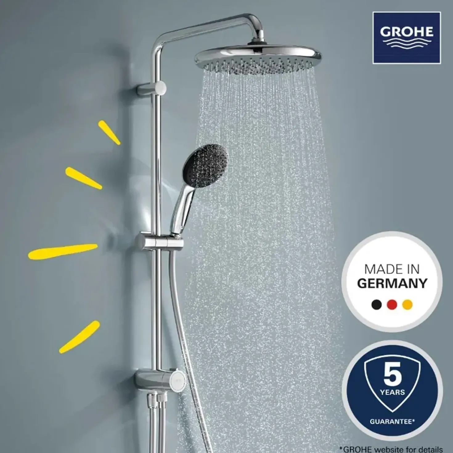 Sistema doccia Flex con deviatore Grohe Vitalio Start System 250