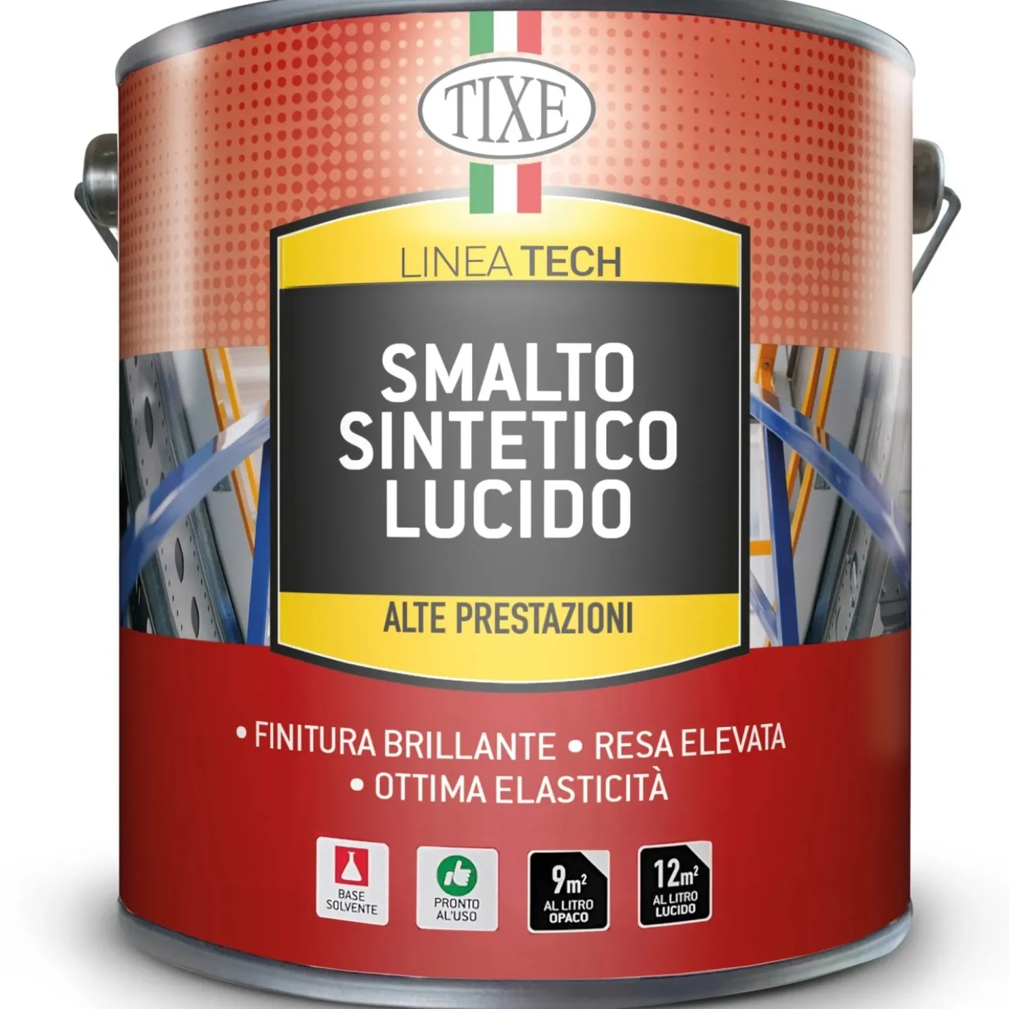 Smalto a solvente lucido Tixe marrone 2,5 l
