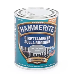 Smalto a solvente satinato Hammerite grigio 0,75 l