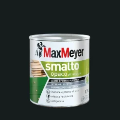 Smalto all'acqua poliuretanico opaco MaxMeyer nero 0,75 l