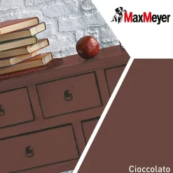 Smalto all'acqua poliuretanico satinato MaxMeyer cioccolato 0,75 l