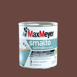 Smalto all'acqua poliuretanico satinato MaxMeyer cioccolato 0,75 l