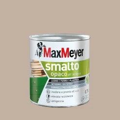 Smalto all'acqua poliuretanico opaco MaxMeyer tortora 0,75 l