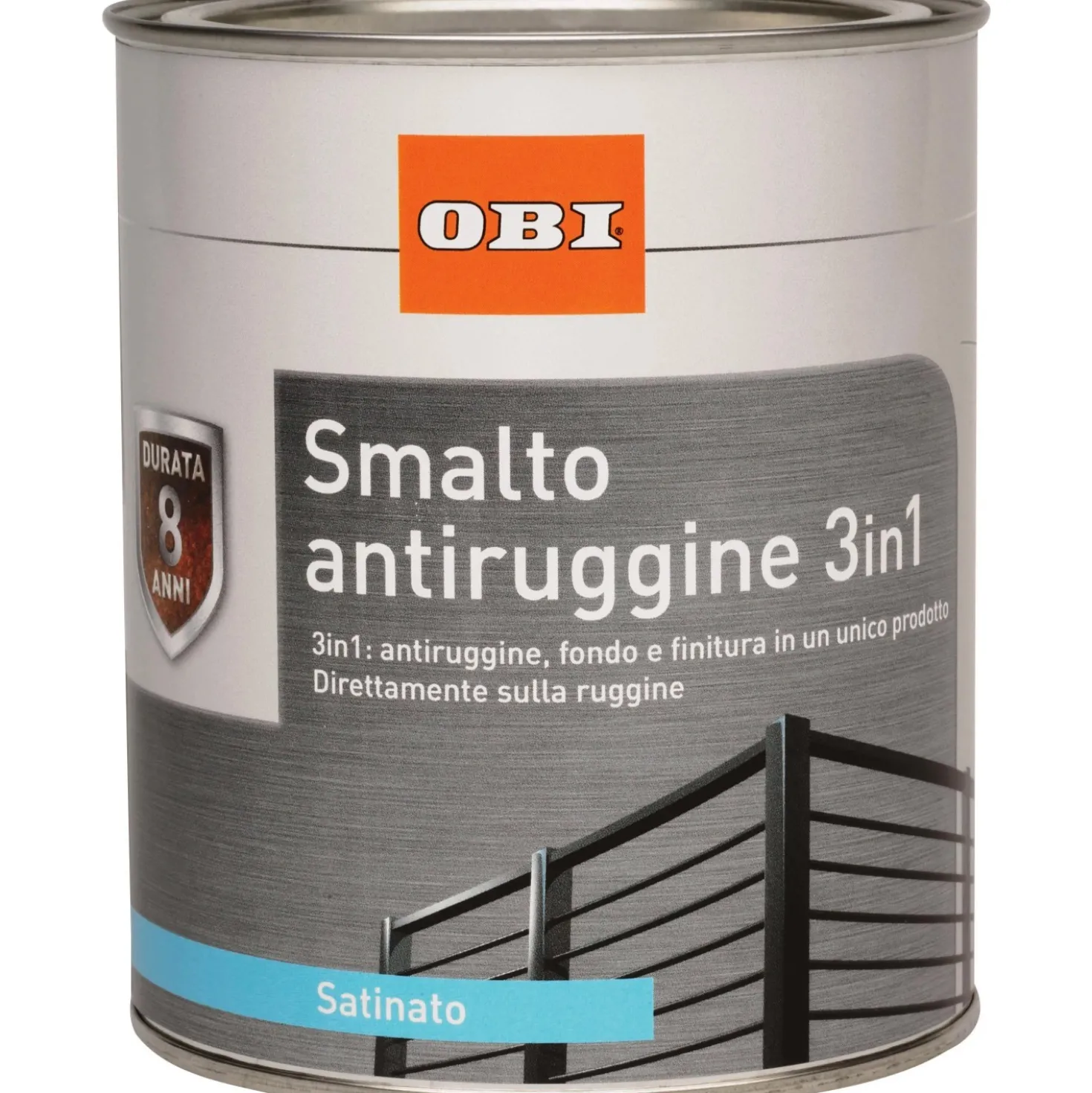 Smalto antiruggine 3 in 1 nero satinato 750 ml