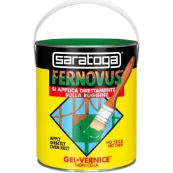 Smalto antiruggine in gel Saratoga Fernovus micaceo 2,5 l nero