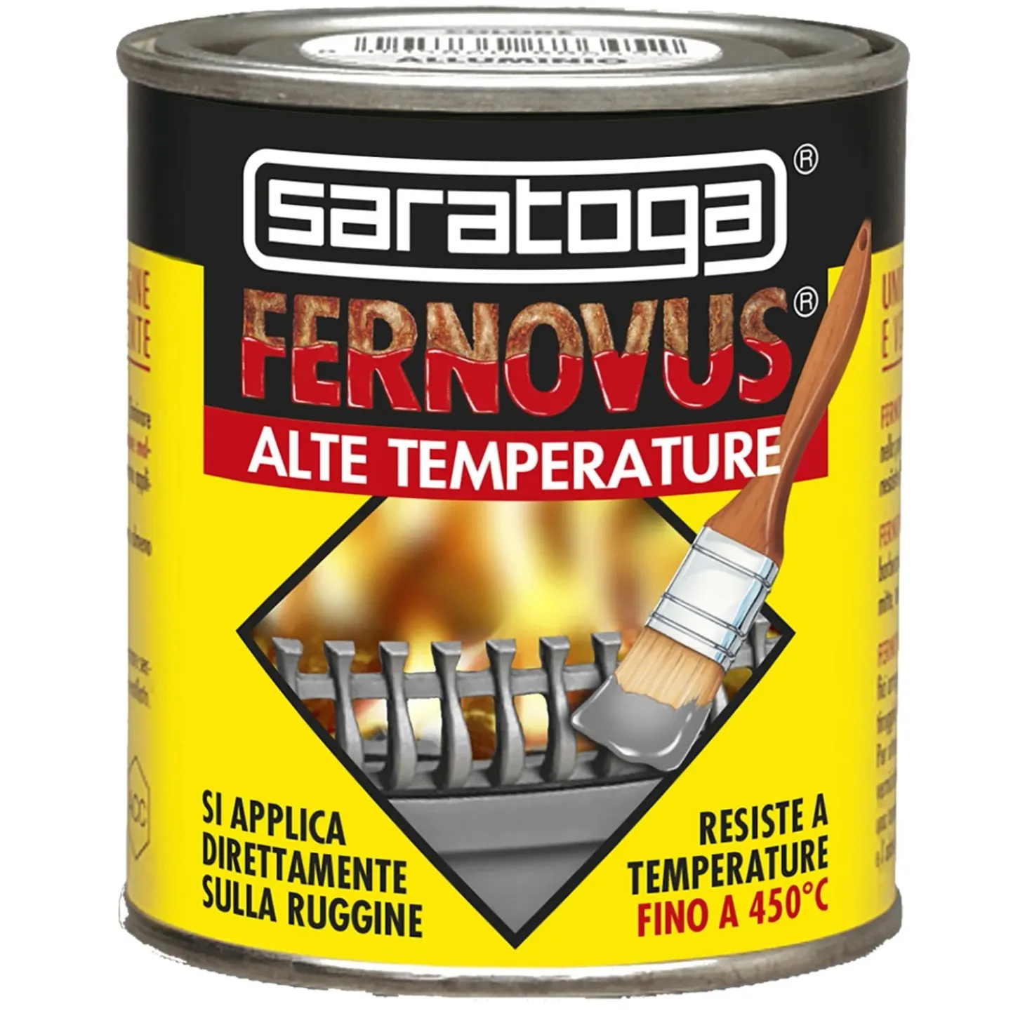Smalto antiruggine Saratoga Fernovus alta temperatura 250 ml nero