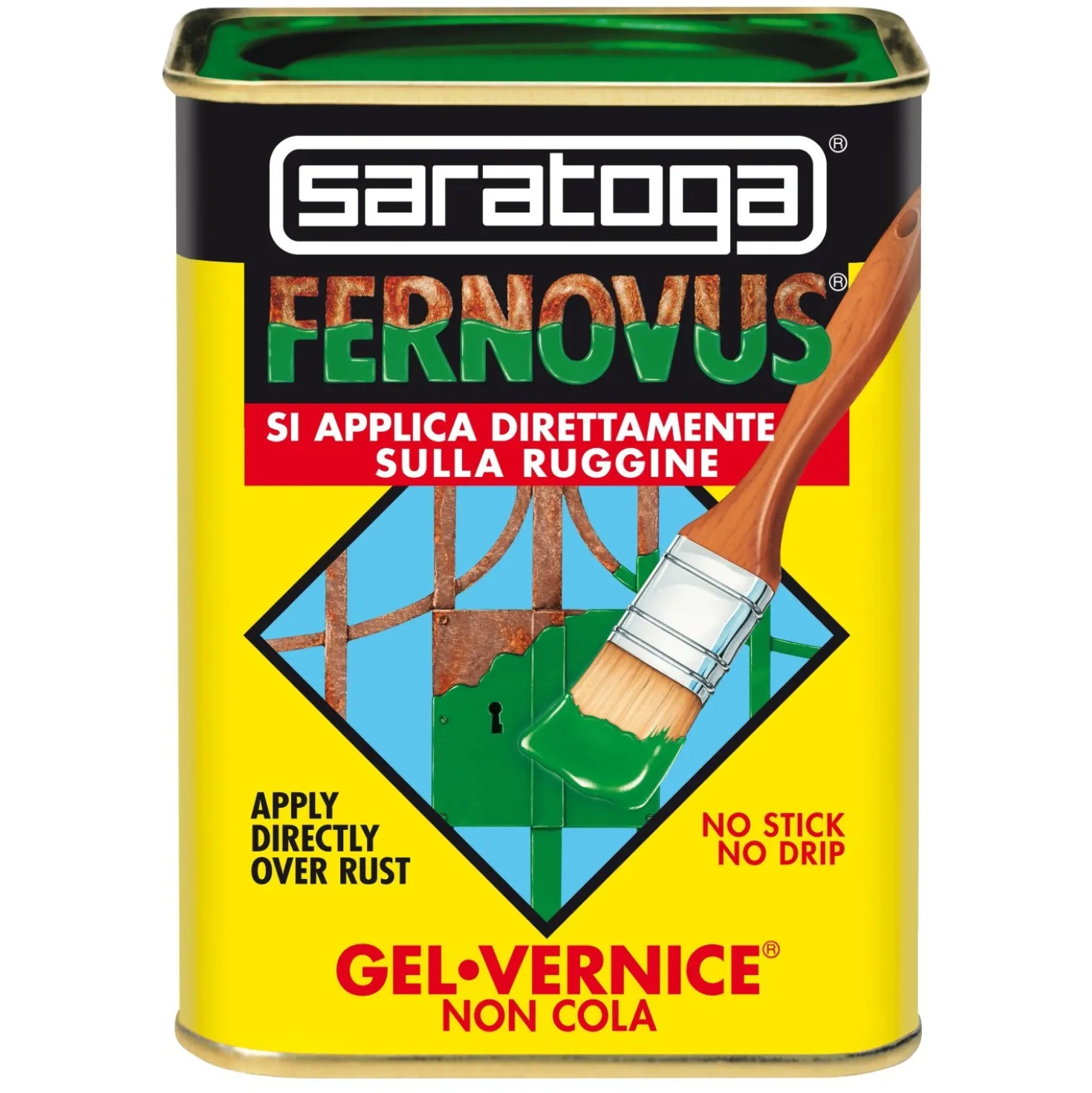 Smalto antiruggine Saratoga in gel Fernovus metallizzato 750 ml grigio peltro