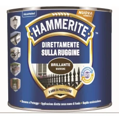 Smalto Hammerite brillante marrone 250 ml
