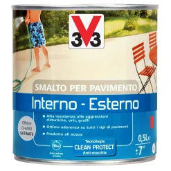 Smalto per Pavimenti Interno/Esterno all`acqua Grigio chiaro 0,5 l
