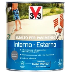 Smalto per Pavimenti Interno/Esterno all`acqua Ardesia 2,5 l