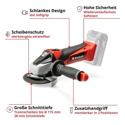 Smerigliatrice angolare Einhell TE-AG 18 li Ø 115 mm - Solo corpo macchina