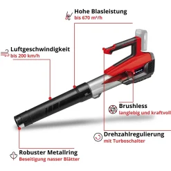 Soffiatore a batteria Einhell GP-LB 18/200 18 V
