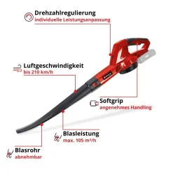 Soffiatore a batteria Einhell GE-CL Li E 18 V - solo corpo macchina