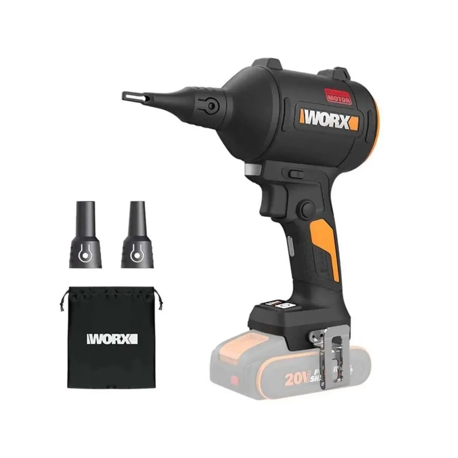 Soffiatore Compressore Brushless portatile Worx WX099.9 20V