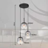 Sospensione Attila 3 luci Ø 460x1200 mm