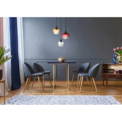 Sospensione Sander 3 luci Ø 45 x 150 cm metallo nero satinato