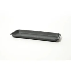 Sottocassetta rettangolare Omnia in plastica 47x19x3,3 cm Grigio Fumo Light
