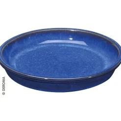 Sottovaso in terracotta smaltata Kinfolk Deroma blu Ø 22 cm