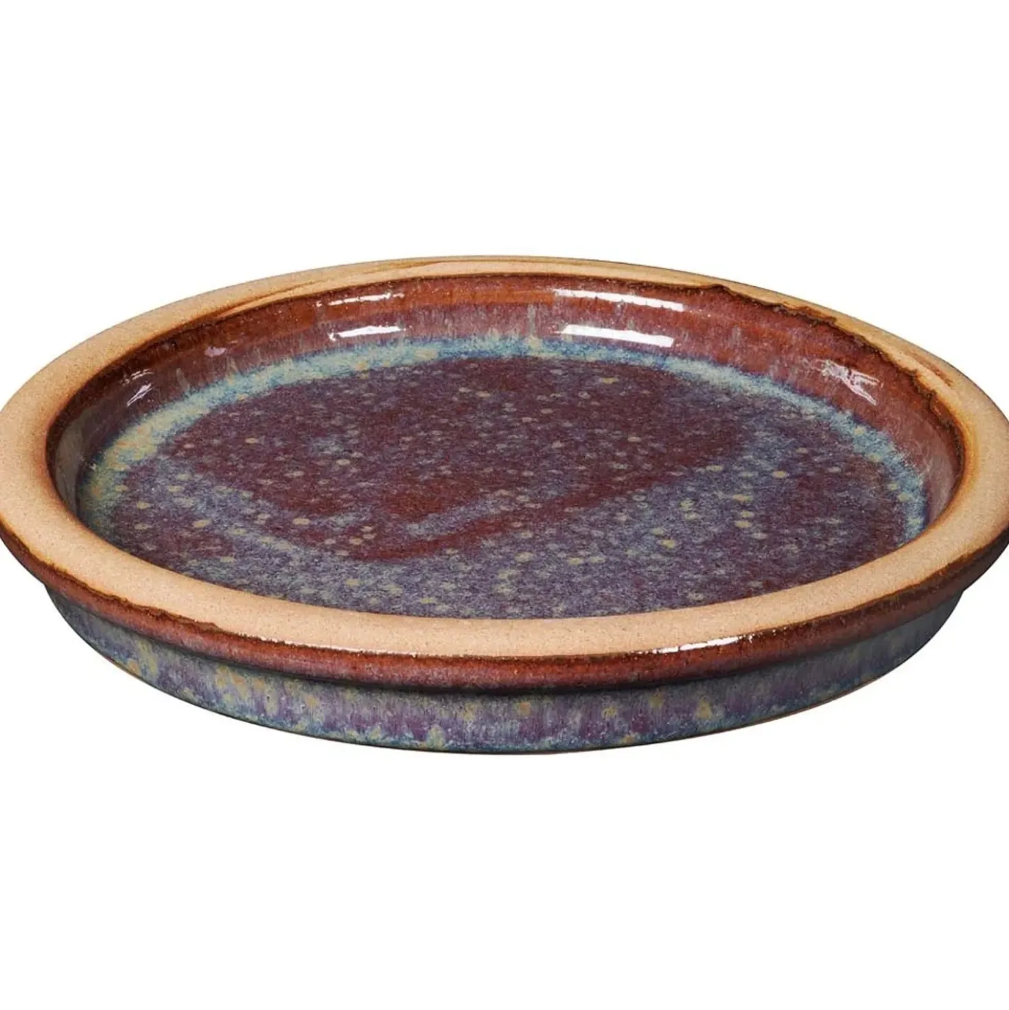 Sottovaso in terracotta smaltata Romance Deroma Ø 31 cm