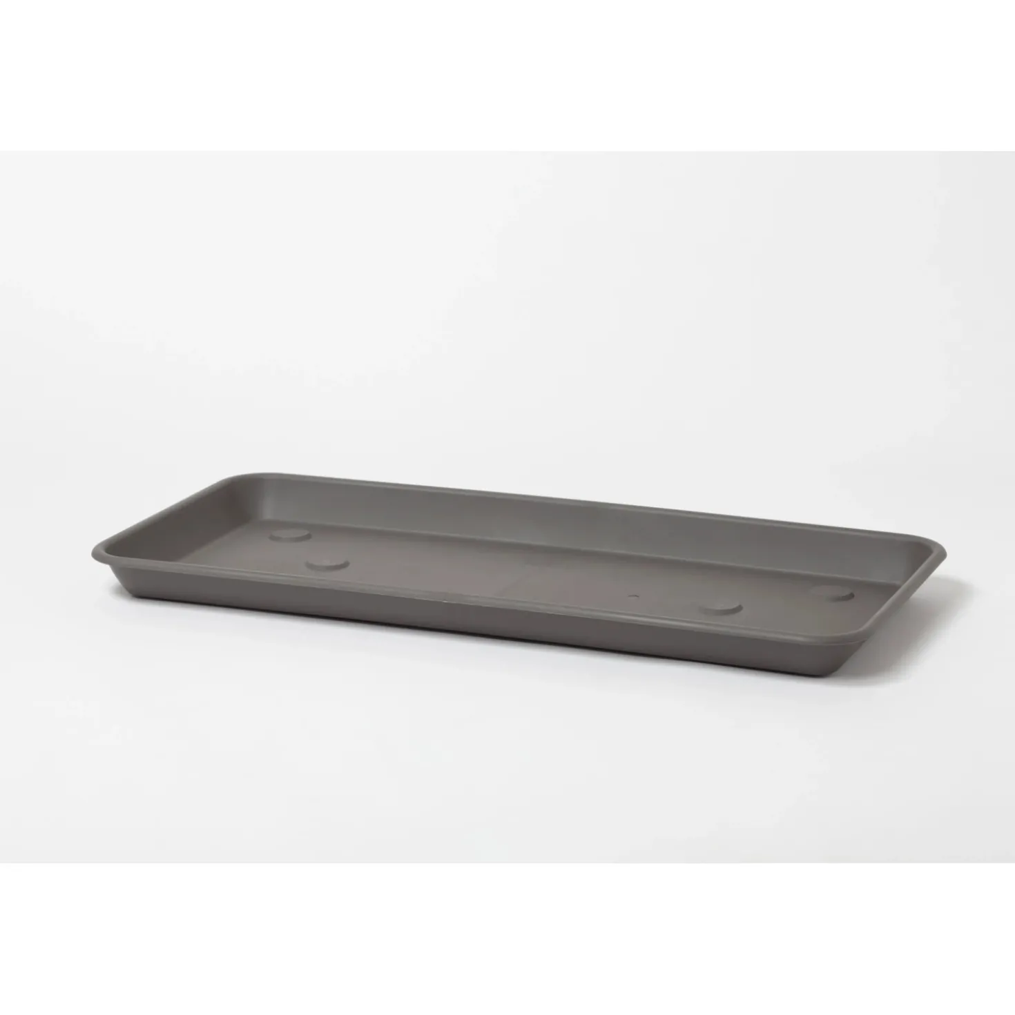 Sottovaso rettangolare Omnia 85x30 cm grigio fumo