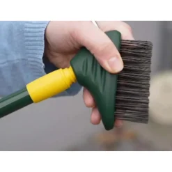 Spazzola da giardino con manico telescopico con setole in filo di acciaio