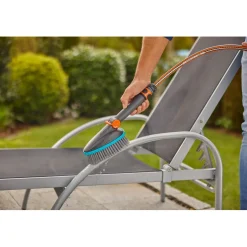 Spazzola manuale Gardena Cleansystem Soft M raccordo tubo flessibile antracite