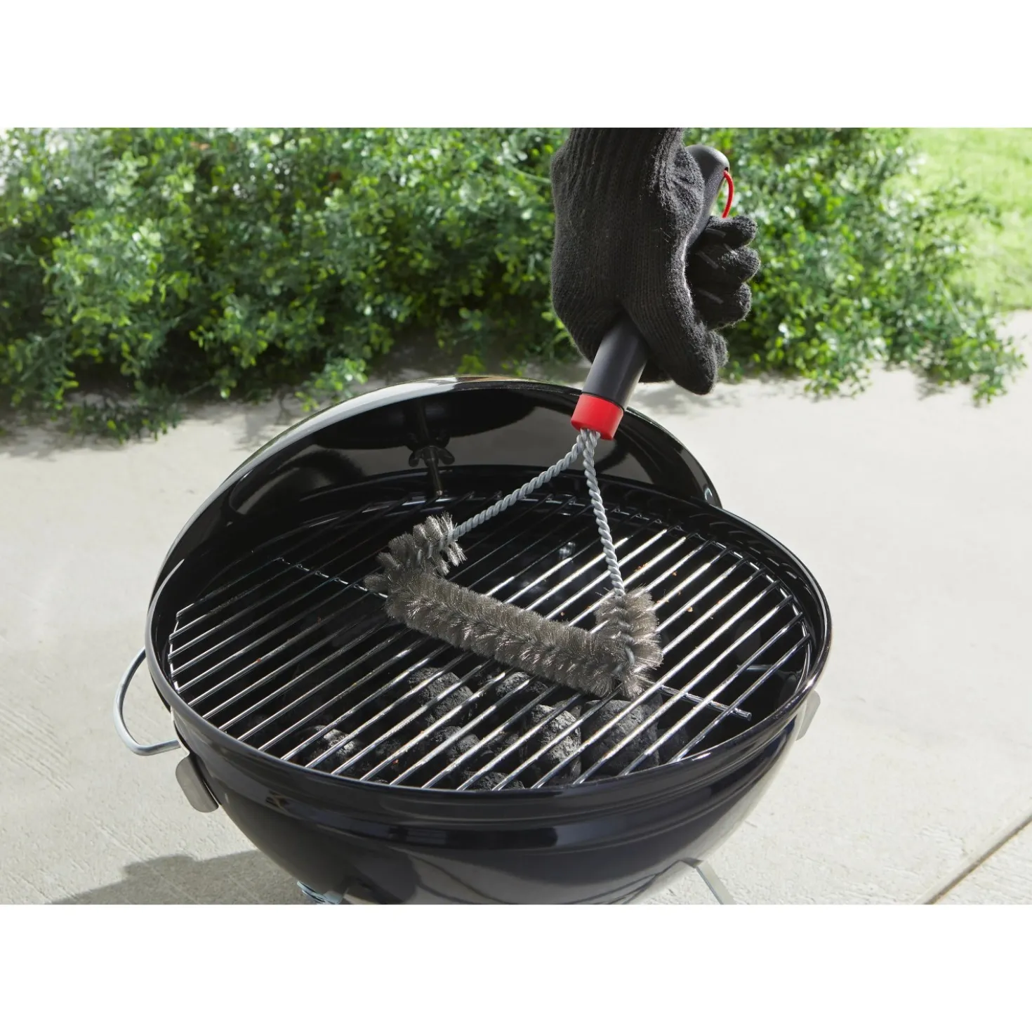 Spazzola per barbecue Weber 3 lati nero rosso 30 cm