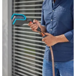 Spazzola per veneziane Gardena Cleansystem con presa acqua grigio-turchese