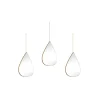 Specchi da parete Milena a goccia oro 19x28 Set 3 pz