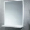 Specchio 45 x 60 cm con mensola bianco