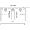 Specchio bagno con fissaggio a parete 115x68 cm