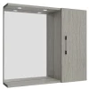 Specchio con armadietto a destra 66x58 cm grigio venato Clivia
