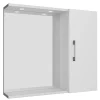 Specchio con armadietto a destra 66x58 cm bianco Clivia