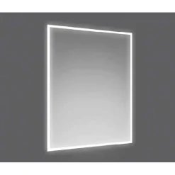 Specchio con cornice satinata 1,5 cm retroilluminata LED MIRA 80x60 cm