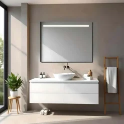 Specchio con fascia retroilluminata LED LILITH 120x70 cm