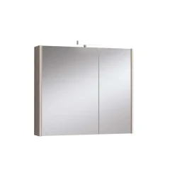 Specchio contenitenitore 2 ante con lampada olmo rousseau 80x70x15,5 cm