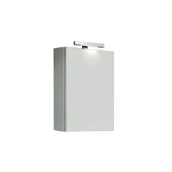 Specchio contenitore 1 anta grigio silver 50x15x68 cm