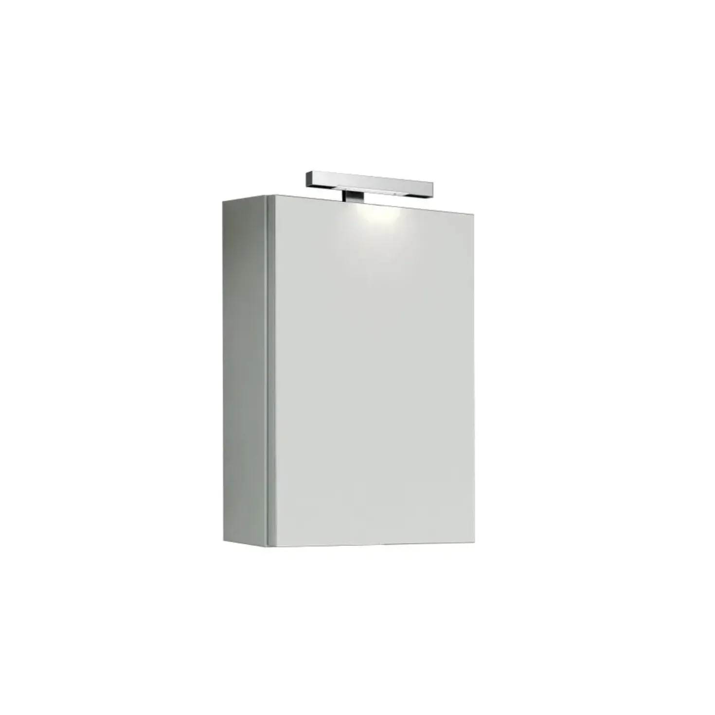 Specchio contenitore 1 anta grigio silver 50x15x68 cm