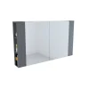 Specchio contenitore bagno a 2 ante con mensole bilaterali 680x1100x150 cm olmo
