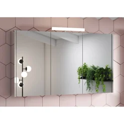 Specchio contenitore bagno 3 ante Akira 120x70x15,5 cm