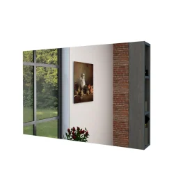 Specchio contenitore bagno a 2 ante e mensole unialterali 680x1100x150 cm olmo s