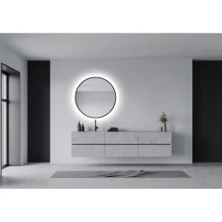 Specchio da bagno Sharon Round Black Ø 80 cm nero