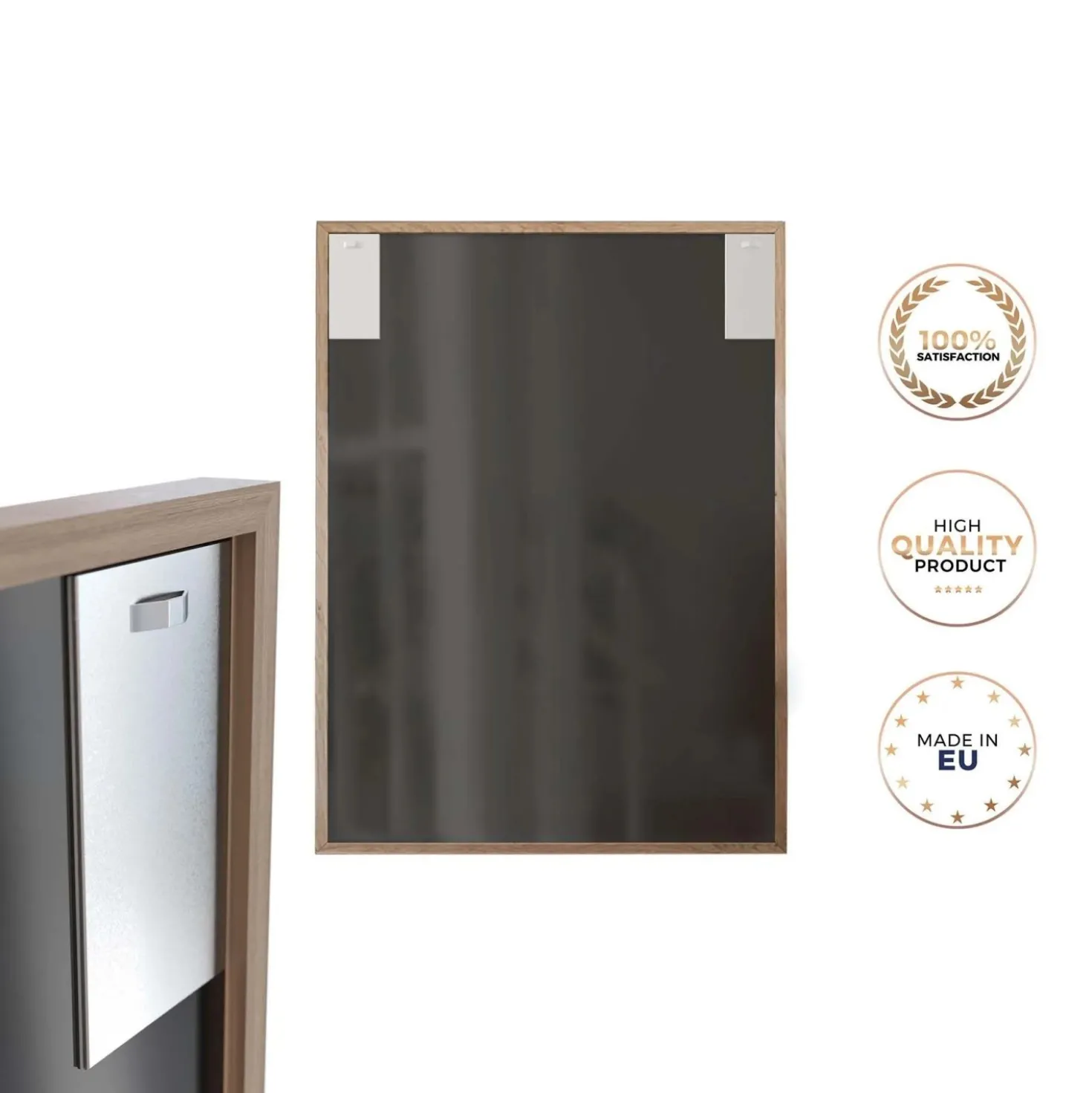 Specchio da parete Loft Jimmy 69x95 cm rovere