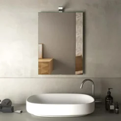 Specchio filo lucido BADGE 50x70 cm reversibile con lampada led