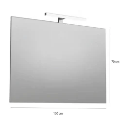 Specchio filo lucido TAKE 100x70 cm reversibile con lampada led